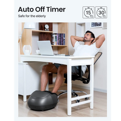 RENPHO Foot Massager Machine with Heat and Remote, Shiatsu Deep Kneading, Delivers Relief for Tired Muscles and Plantar Fasciitis,Fits feet up to Unisex Size 12-Black