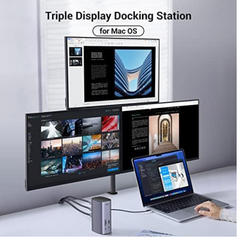 UGREEN USB C Docking Station,13-in-1 Dock Triple Display Monitor , HDMI DP 4k@60Hz (8K Max), 10 Gbps USB-C and USB A, Ethernet, Audio, SD/TF, 100W Charging for MacBook and More.