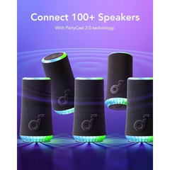 soundcore Glow Portable Speaker with 30W 360° Sound, Synchronized Radiant Light, 18H Playback, Customizable EQ and Light Show, and IP67 Waterproof