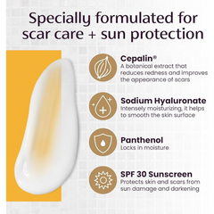 Mederma Scar Cream Plus SPF 30, Sunscreen, Protects from Sun Damage, Reduces the Appearance of Scars, 0.7 Ounce, 20 grams (Packaging May Vary)