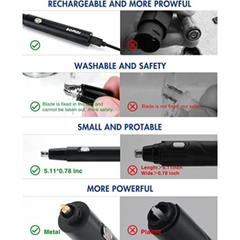 Bomidi NT1 2-in-1 Electric Nose Hair Trimmer & Eyebrow Trimmer High Speed Portable Hair Shaver Type-C Rechargeable Battery - Black