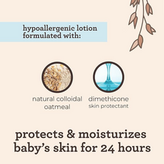 Aveeno Baby Daily Moisture Moisturizing Lotion for Delicate Skin with Natural Colloidal Oatmeal & Dimethicone, Hypoallergenic, Fragrance-, Phthalate- & Paraben-Free, 18 fl. oz (Package may vary)