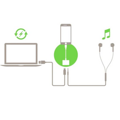 Belkin Audio & Charge Rockstar 3.5 mm iPhone Adapter (iPhone Aux Adapter, iPhone Charging Adapter for iPhone)