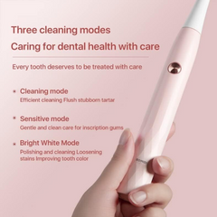 Bomidi T501 Ultrasonic Electric Toothbrush High Frequency Vibration Deep Cleaning & Whitening Toothbrush | IPX7 Waterproof | 30days Long battery Life - Pink
