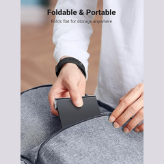 UGRREN Phone Stand【Foldable & Portable】iPhone Stand for Desk Plane Mobile Stand Adjuatble Cell Phone Stand for Office Phone Holder Desk Mount Compatible with iPhone 15/14/13/12 Galaxy S24/S23 (Black)