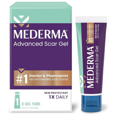 Mederma Advanced Scar Gel 1x Daily Reduces The Appearance Of Old New Scars #1 Doctor Pharmacist Recommended Brand for Scars 1.76oz, Clear, 50 grams