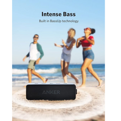 Anker Soundcore 2 Portable Bluetooth Speaker with 12W Stereo Sound, Bluetooth 5, BassUp, IPX7 Waterproof, 24-Hour Playtime, Wireless Stereo Pairing, Speaker for Home, Outdoors, Travel