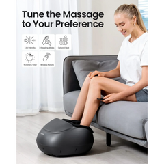 RENPHO Foot Massager Machine with Heat and Remote, Shiatsu Deep Kneading, Delivers Relief for Tired Muscles and Plantar Fasciitis,Fits feet up to Unisex Size 12-Black