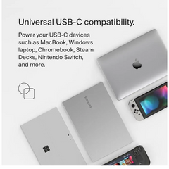 Belkin Connect 100W USB-C Core GaN Power Adapter, Fast-Charging Adapter with Universal USB-C Compatibility, 100W Power Delivery, UK and EU Power Cords for Gaming, MacBook, PC Laptops, and Chromebook