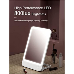 Bomidi R1 Make Up Mirror LED Light Mirror 3 Brightness Level Soft Light 1200mAh Rechargeable Mirror USB Charging - White