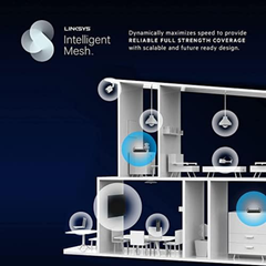 Linksys Mesh WiFi 6 Router, Dual-Band, 2,700 Sq. ft Coverage, 55+ Devices,High-Speed ax Router for Streaming & Gaming, Speeds up to (AX6600) 6.6Gbps - MR7500