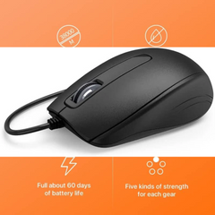 Hama D3134958 Cortino Gulf Wired Keyboard-Mouse Set, Black