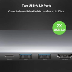Belkin 7-In-1 Multiport Usb C Hub (With 4K Hdmi, Usb-C, 2 X Usb A, 3.5mm Audio, Sd 3.0 Slot, And Micro-Sd 3.0 For Macbook Pro, Macbook Air, Ipad Pro, Xps And More), Avc009Btsgy