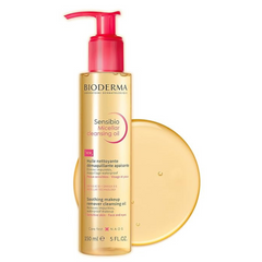 Bioderma Sensibio Micellar Cleansing Oil, 1st Ecobiological Micellar Oil Formula Cleanser That Deeply Cleanses, Soothes & Nourishes Skin with Oil-to-Milk Texture, Fragrance-Free, & Gentle To Skin