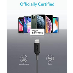 Anker 3.5mm Audio Adapter with Lightning Connector (Black), MFi Certified Lightning to Female 3.5mm Dongle, Supports Volume Control and Mic for Headphones, Earphones, Earbuds, and More.