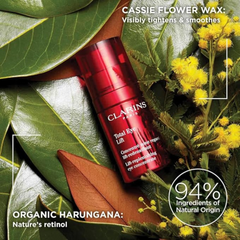 Clarins Total Eye Lift Cream | Anti-Aging, Firms & Smooths | Targets Wrinkles, Crow's Feet, Dark Circles, Puffiness | 94% Natural Ingredients, Plant-Based, 0.5 Fluid Ounces