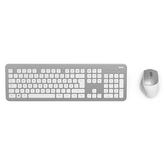 Hama D3182676 KMW-700 Gulf Wireless Keyboard and Mouse Set, Silver/White