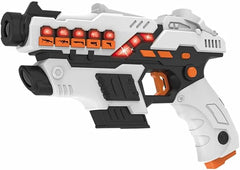 Kinder Spielzeug: KidsTag Plus Lasertag Set - 2 laserpistole + Projektor - Laserspiel Set für zu Hause