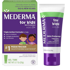 Mederma Scar Gel for Kids, Reduces the Appearance of Scars, 1 Pediatrician Recommended, Goes on Purple, Rubs in Clear, Kid Friendly, Grape Scent, 0.70 Oz