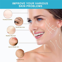 Neck Face Beauty Device, Skin Care Facial Massager, 3 in 1 Portable Face Massager for Skin Care, V-Shaped Firming EMS Vibration Facial Massager, Face Sculpting Tool, Vibration, Thermal, Microcurrent