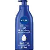 NIVEA Body Lotion Moisturizer for Extra Dry Skin, 48h Moisture Care, Nourishing Almond Oil & Vitamin E, 625ml