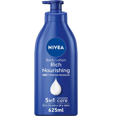 NIVEA Body Lotion Moisturizer for Extra Dry Skin, 48h Moisture Care, Nourishing Almond Oil & Vitamin E, 625ml