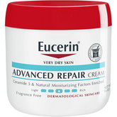 Eucerin Advanced Repair Body Cream, Fragrance Free Body Cream for Dry Skin, 16 Oz Jar