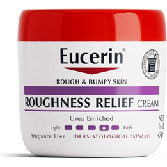 Eucerin Roughness Relief Cream, Fragrance Free Body Cream For Dry Skin, 16 Oz Jar
