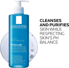 La Roche-Posay Effaclar Purifying Foaming Gel For Oily Sensitive Skin For Unisex - 13.5 Oz Ge