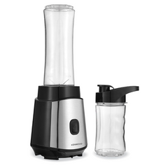KENWOOD Personal Blender 350W Smoothie Blender/Smoothie Maker with 570ml & 400ml Tritan Smoothie2Go Bottle and Lid, Ice Crush Function BLM05.A0BK Black/Silver