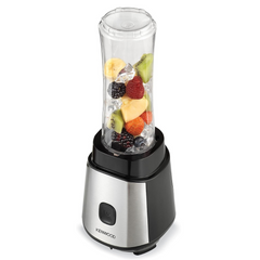KENWOOD Personal Blender 350W Smoothie Blender/Smoothie Maker with 570ml & 400ml Tritan Smoothie2Go Bottle and Lid, Ice Crush Function BLM05.A0BK Black/Silver
