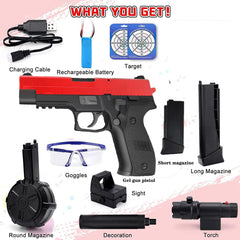 JM X2 Electric Balls Blasters with Drum Toys,Splatter Ball Blasters with 3w+ Ammo Balls and Safety Goggle Birthday Party Gift-for Age 14+Years Old, TETE-G17