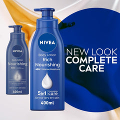 NIVEA Body Lotion Extra Dry Skin, Moisturizing Nourishing Almond Oil & Vitamin E, 2x400ml