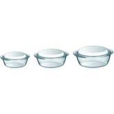Pyrex Essentials Casserole Set Of 3 Round 3L+2.1L+1.4L 912S637