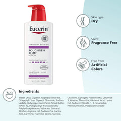 Eucerin Roughness Relief Lotion - Full Body for Extremely Dry, Rough Skin 16.9 fl. oz. Pump Bottle