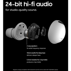 SAMSUNG Galaxy Buds 2 Pro True Wireless Bluetooth Earbuds w/Noise Cancelling, Hi-Fi Sound, 360 Audio, Comfort Ear Fit, HD Voice, Conversation Mode, IPX7 Water Resistant, US Version, Graphite