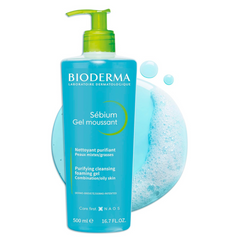 Bioderma Sebium Purifying Cleansing Foaming Gel - Combination to Oily Skin, 500ml