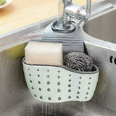 Kitchen Sink Shelf Soap Sponge Drain Rack Holder Double Decker Hanging Basket Storage Suction Cup Kitchen Organizer Sink Accessories Wash Dropshipping - Green