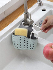 Kitchen Sink Shelf Soap Sponge Drain Rack Holder Double Decker Hanging Basket Storage Suction Cup Kitchen Organizer Sink Accessories Wash Dropshipping - Green