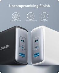 Anker 100W USB C Charger, 736 GaN II Charger,A2145K11, 3-Port Fast Compact Wall Charger for MacBook Pro/Air, iPhone 14 Pro Max/14/13,Pixelbook, ThinkPad, Dell XPS, iPad Pro, Galaxy S22 Ultra