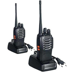 Smarthome Walkie Talkie 5Km Long Range Two-Way Portable CB Radio BF-888S Portable Two-Way Radio with 16 Channel Walkie Talkie (Black, 2 Pieces)