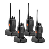 Smart Home Walkie Talkie 5Km Long Range Two-Way Portable CB Radio BF-888S Portable Two-Way Radio with 16 Channel Walkie Talkie (Black, 4 Pieces)