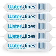 WaterWipes Original Baby Wipes, 99.9% Water Based Wipes, Unscented & Hypoallergenic for Sensitive Skin, Diaper Wipe, 300 count (5 packs)