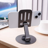 Cell Phone Stand, Adjustable phone holder for Desk, Foldable Desktop Tablet Stand Holder, Double Adjustable Mobile stand Phone Tablet Holder (Black)