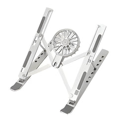 Adjustable Laptop Stand with Cooling Fan USB Power - Foldable Portable Laptop Riser for MacBook Pro/Air, Dell, HP| Ergonomic Height Adjustable Stand with Ventilated Cooling | Anti-Slip & Space-Saving Design | Efficient Heat Dissipation