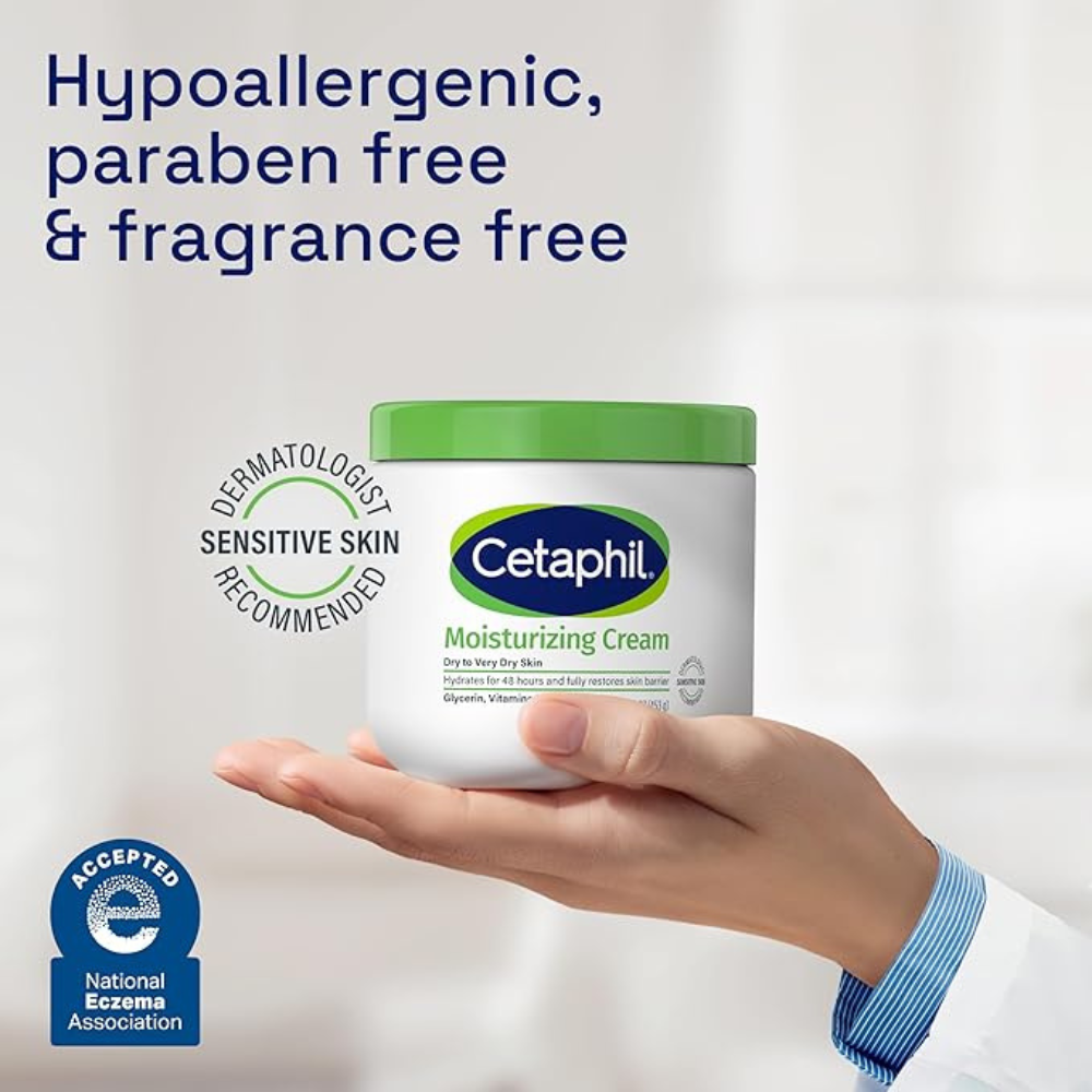 Body Moisturizer by CETAPHIL, Hydrating Moisturizing Cream for Dry to Very Dry, Sensitive Skin, NEW 16 oz 2 Pack, Fragrance Free, Non-Comedogenic, Non-Greasy