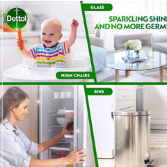 Dettol All Purpose Cleaner (Lemon) with Kitchen Cleaner (Orange Burst) Trigger Spray, 500 ml (Pack of 2)