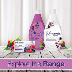 Johnson's Body Lotion - Vita-Rich, Replenishing Raspberry 400ml