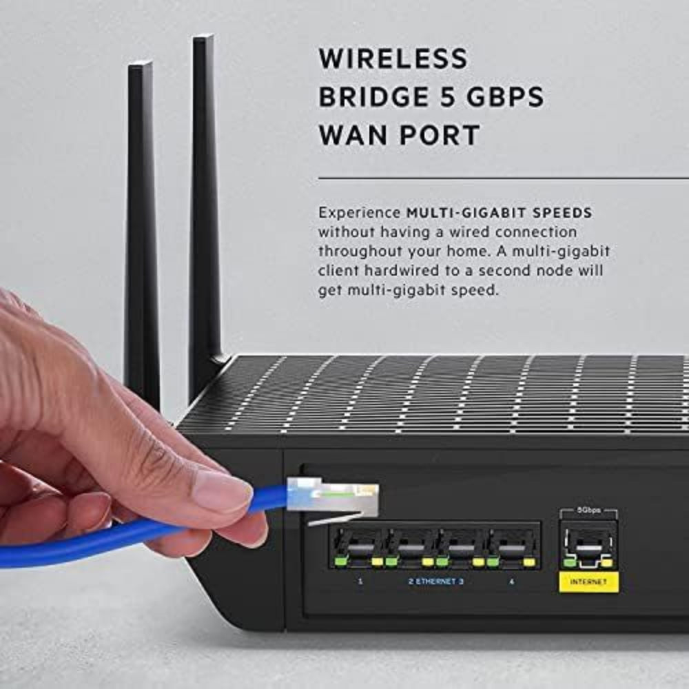 Linksys Mesh WiFi 6 Router, Dual-Band, 2,700 Sq. ft Coverage, 55+ Devices,High-Speed ax Router for Streaming & Gaming, Speeds up to (AX6600) 6.6Gbps - MR7500