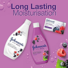 Johnson's Body Lotion - Vita-Rich, Replenishing Raspberry 400ml